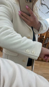 Wool Cashmere Blend Snow White Coat