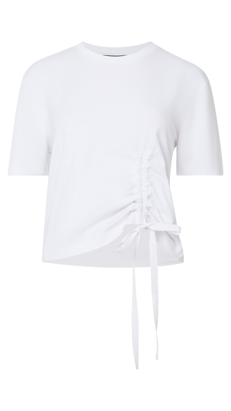 Rallie Cotton Rouched T-Shirt