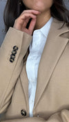 Slim Twill Blazer in Camel