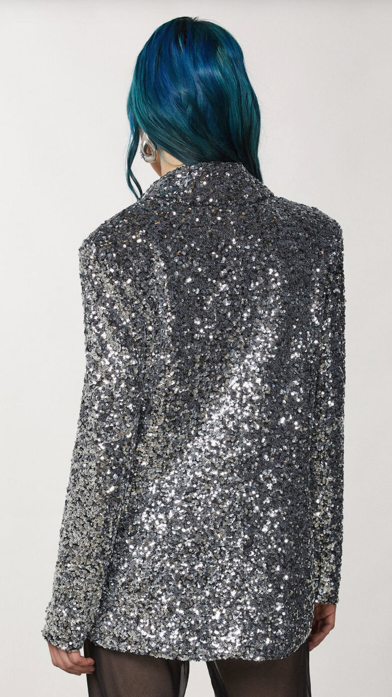 Two Button Jacket with Sequins