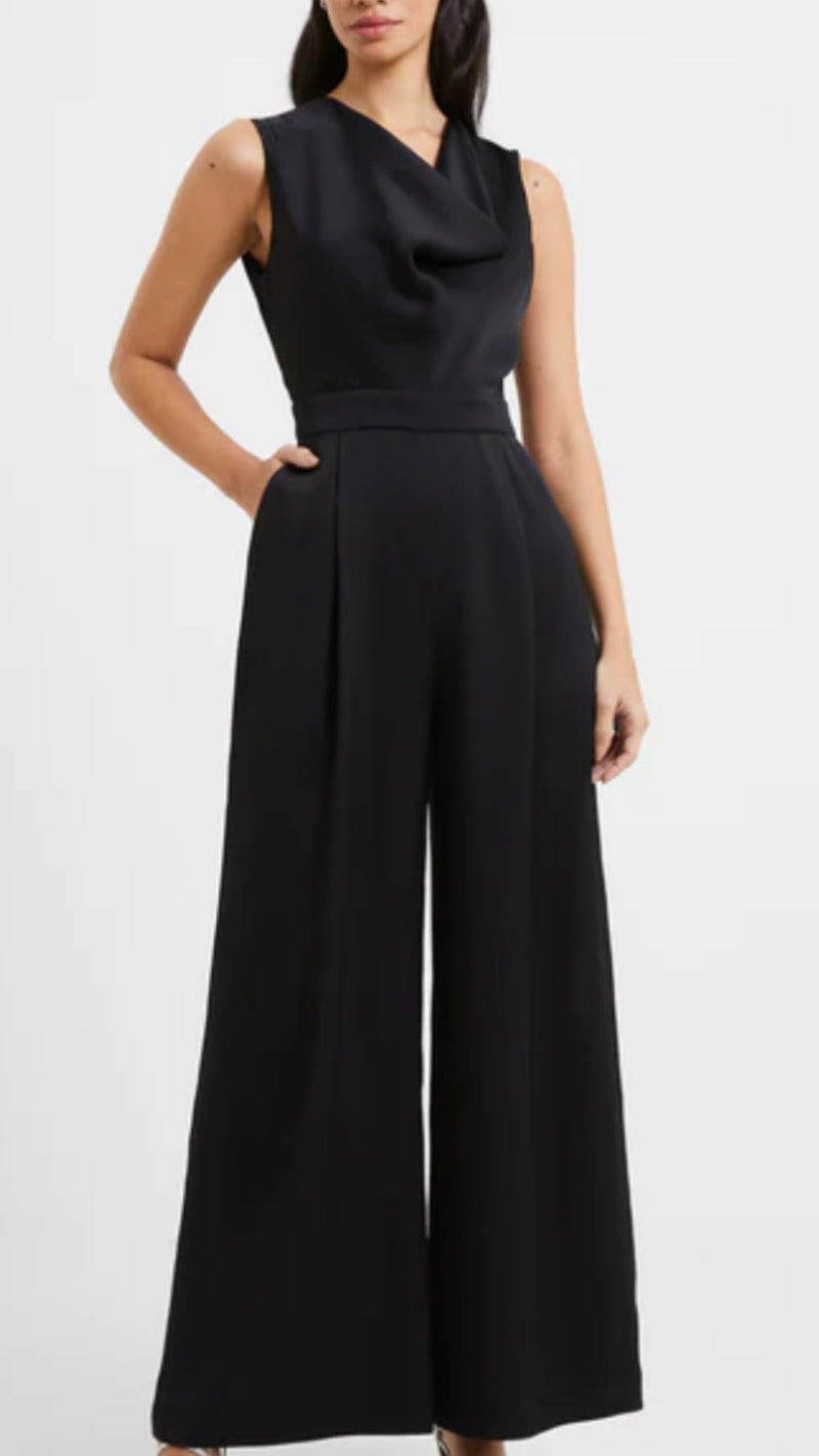 French Connection Harlow Satin Sleeveless Jumpsuit
