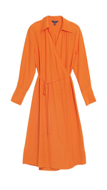 Orange Wrap Dress