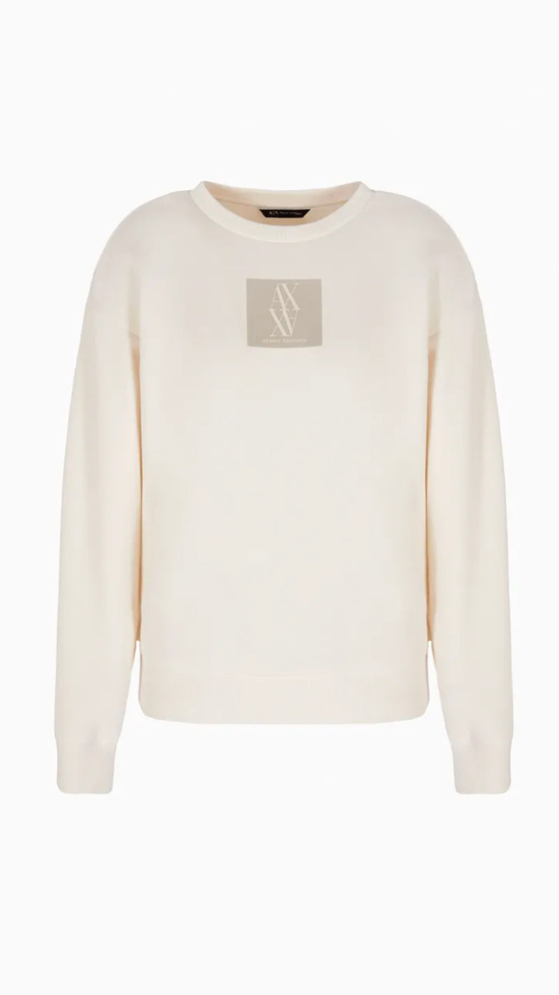 Sweatshirt with Metallic Logo