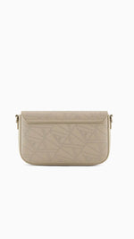 Cream Cross Body Bag with Branded Strap