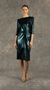 Cara- Puff Sleeve Velvet Tailored Dress