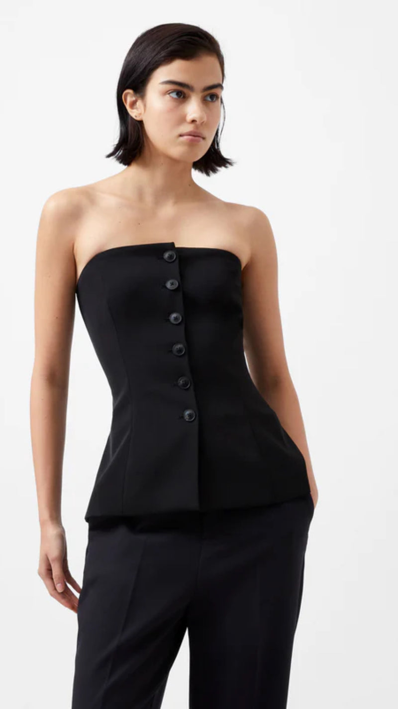 Harrie Suiting Strapless Top