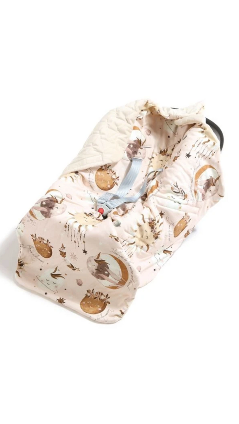 La Millou - Car Seat Blanket - Fly Me To The Moon - Nude