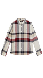 Global Stripe Check Shirt - Tommy Hilfiger Kids