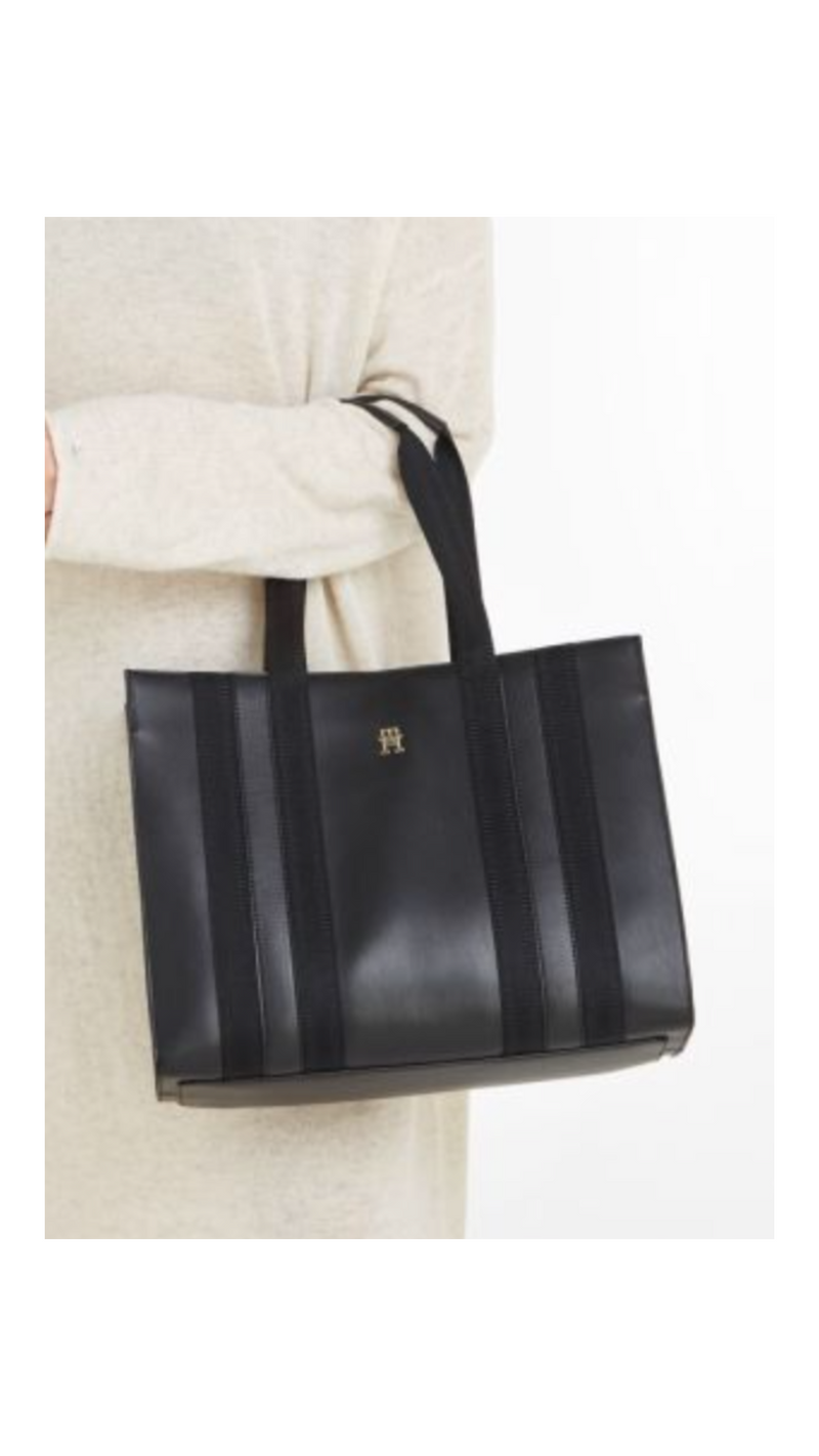 Tonal Stripe Medium Tote Bag