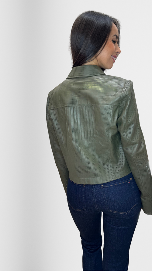 Laser Cut Leather Jacket
