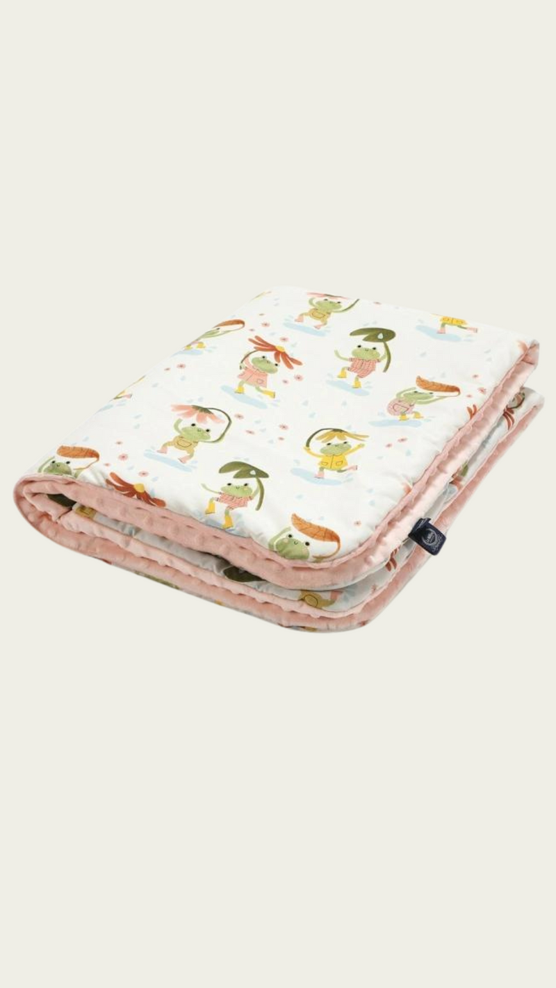 La Millou - Minky Warm Blanket- Frogs