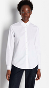 Stretch Poplin Shirt - White