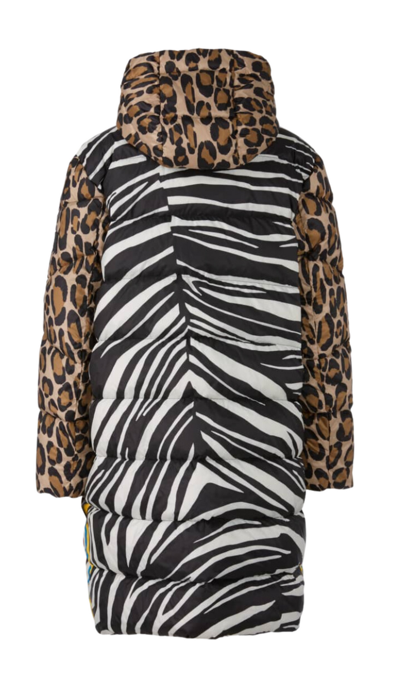 Animal Print Quilted Coat