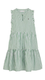 Stripe Ruffle Tiered Dress - Tommy Hilfiger Kids