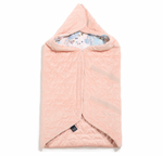 La Millou- Car Seat Blanket - Sleepy Owls -Powder Pink