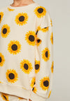 Compania Fantastica Sunflower Print Unisex Sweatshirt