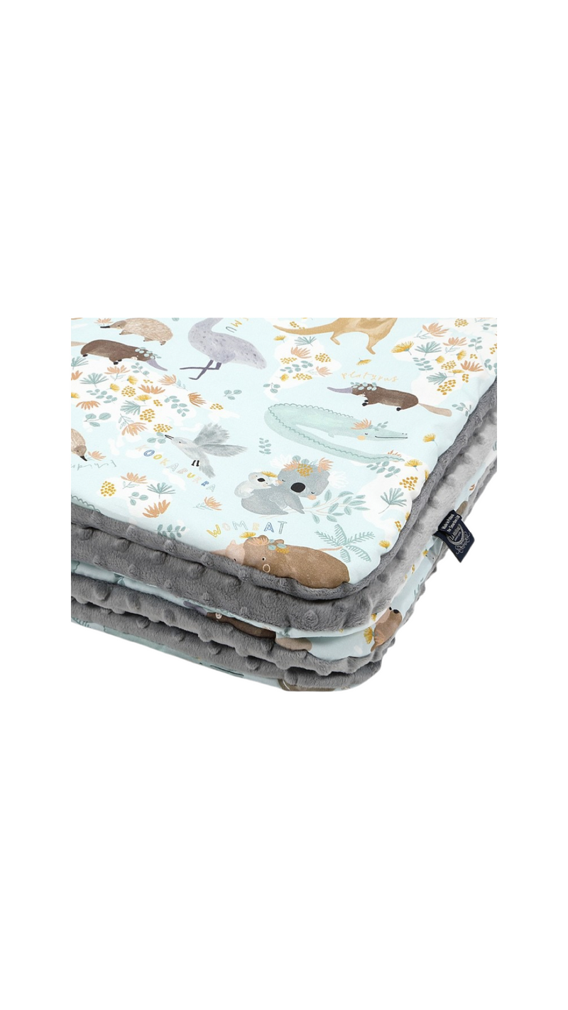 La Millou-Baby Blanket-Dundee & Friends Blue-Grey