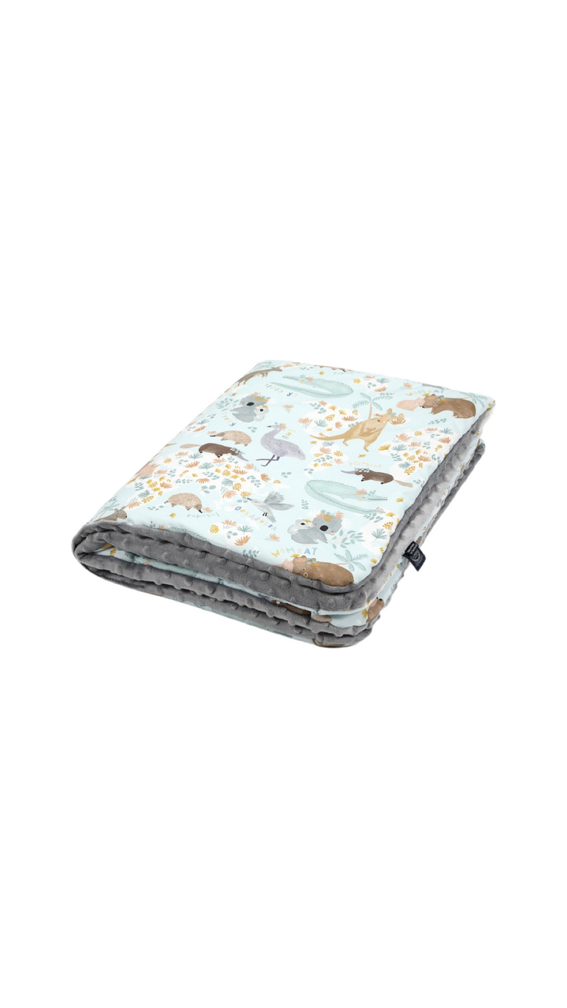 La Millou-Baby Blanket-Dundee & Friends Blue-Grey