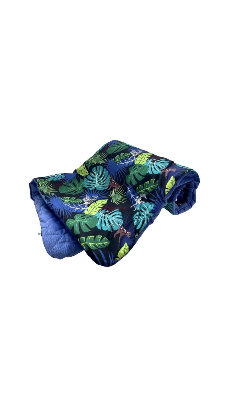 La Millou -Baby Blanket -Jungle- Harvard Blue