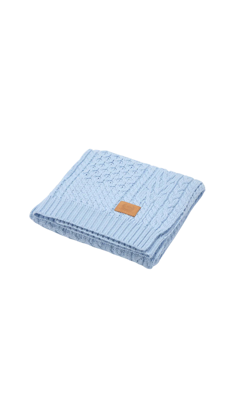 La Millou-Merino Wool Blanket-Ice Blue