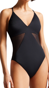 Maabel Strappy Swimsuit with Mesh Panels - Ted Baker